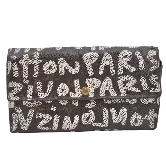 Louis Vuitton Stephen Sprouce White Graffiti Monogram Wallet - Picture 1 of 12